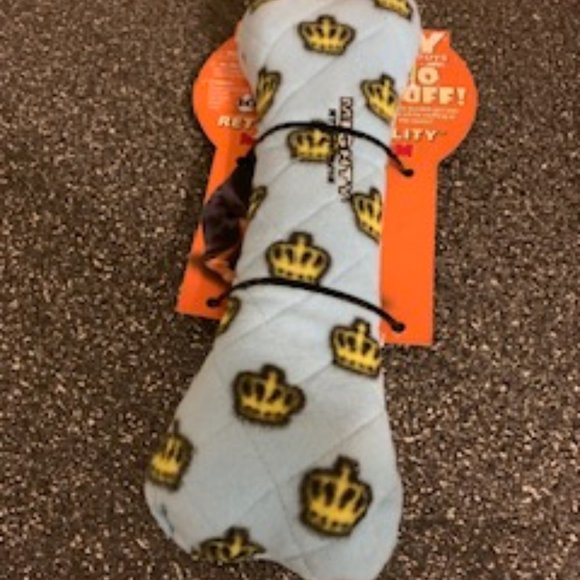 MIGHTY- No Stuff Bone-Blue– Squeaky Plastic Core. 2-in-1 Toy. - Picture 5 of 7